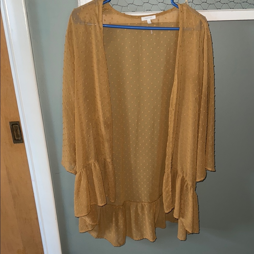 Maurices Mustard Yellow Sheer Top